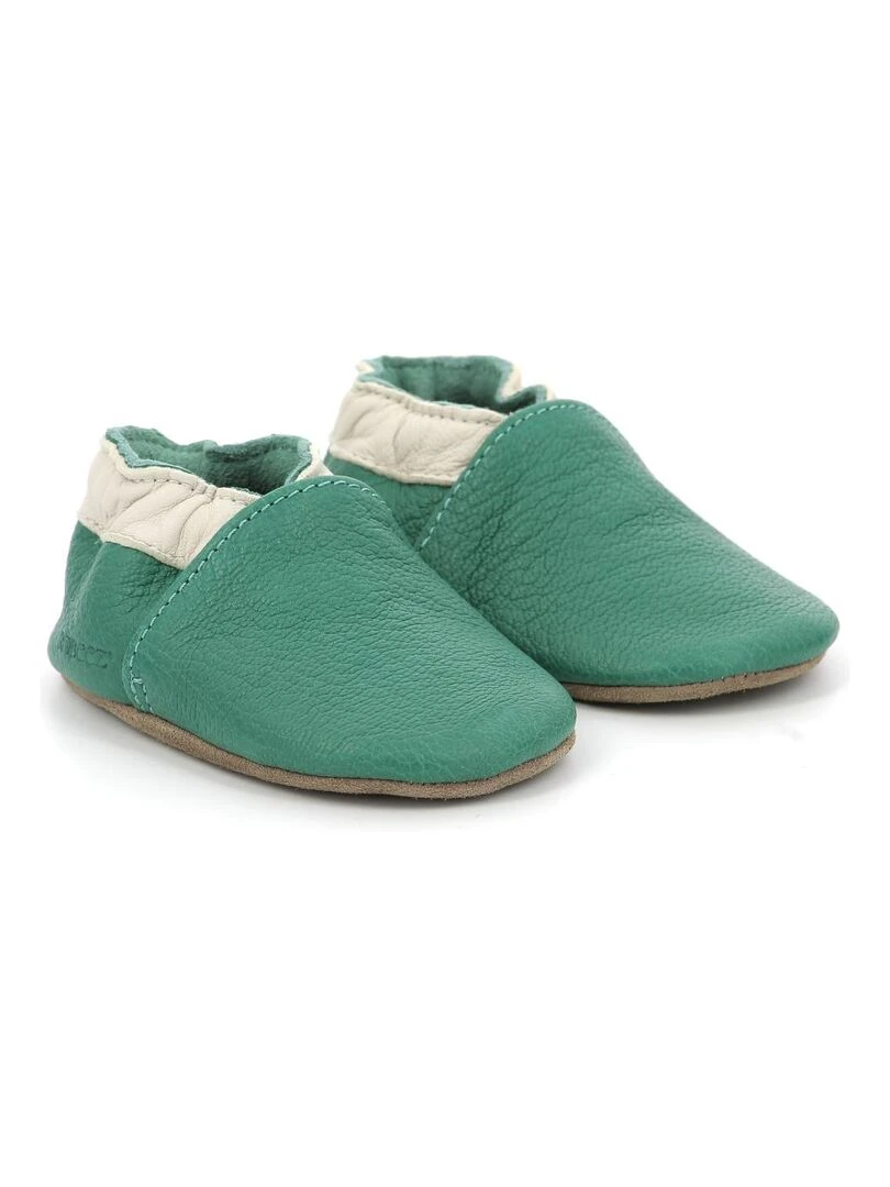 Chaussons Cuir Coddle Baby Vert