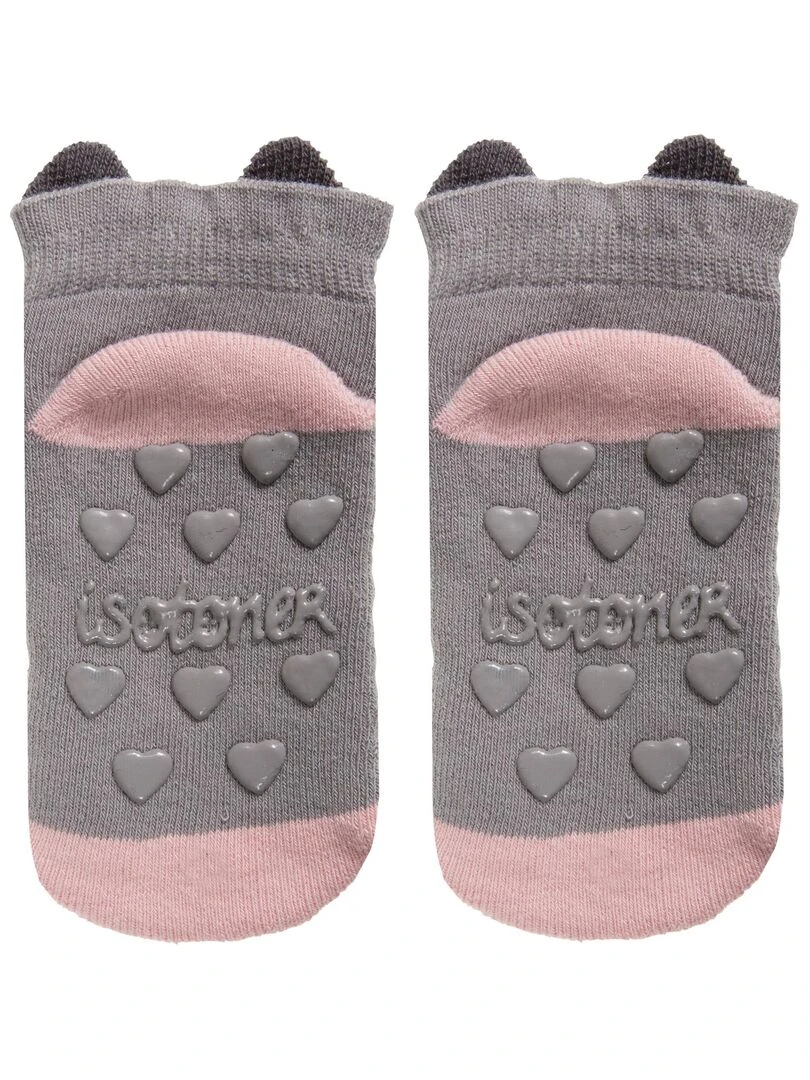 Chaussettes antidérapantes Koala 19/26   Gris clair