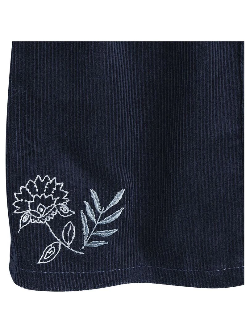 Jupe enfant en velours côtelé Belle de Nuit   Bleu