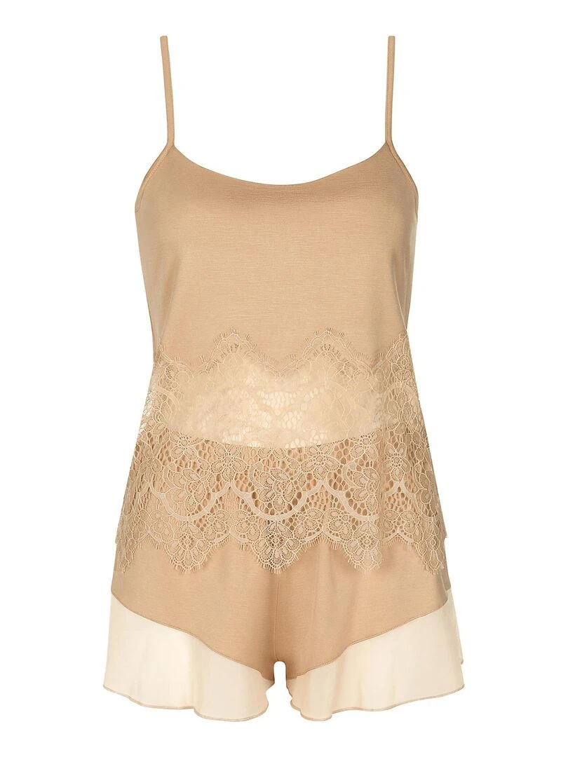 Pyjama short caraco Diva   Jaune