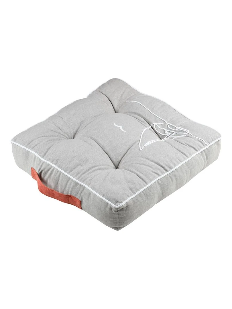 Coussin de sol 45x45 cm Yacht naturel coton Beige