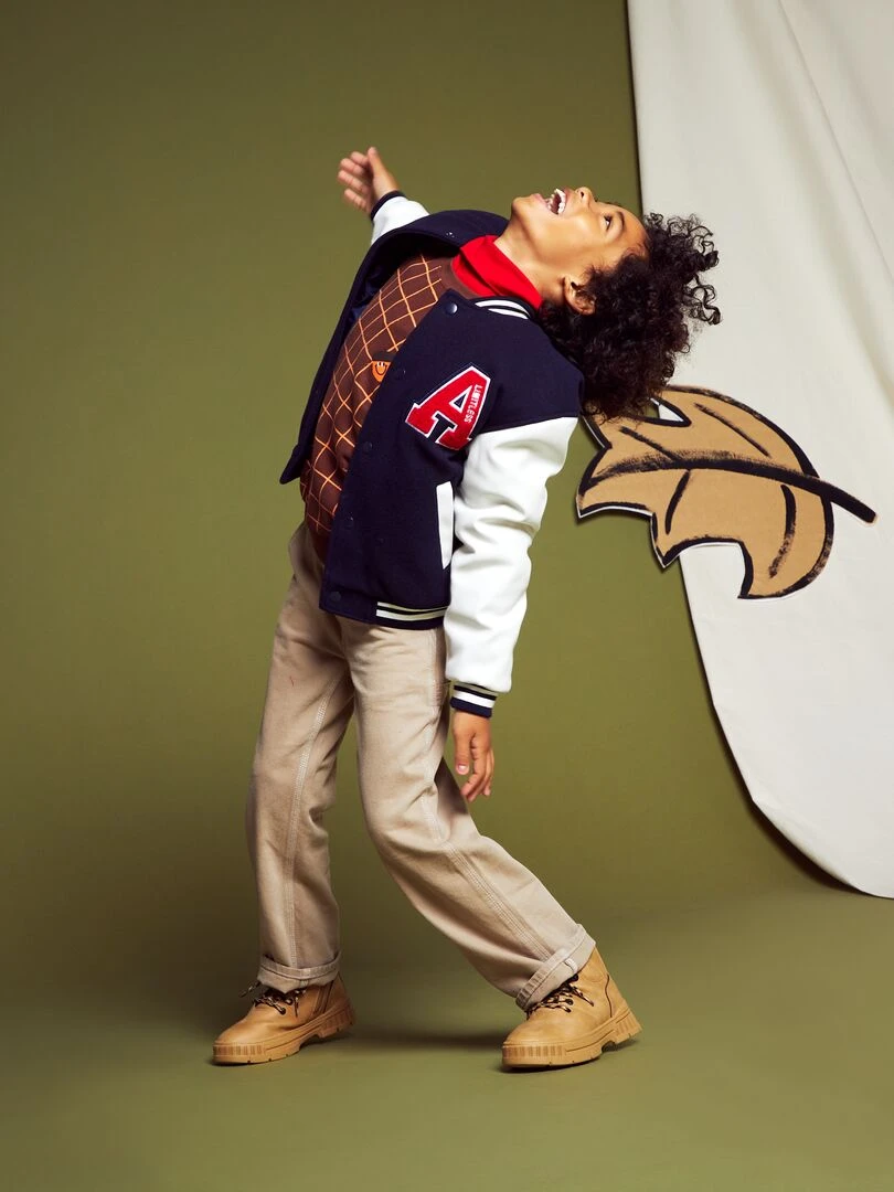 Blouson style 'campus' Bleu