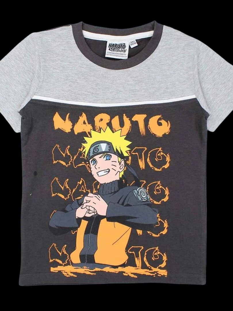 Disney Ensemble T shirt short garçon Imprimé Naruto Gris