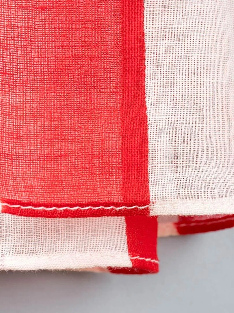 Chèche Marinière Impact   Blanc Rouge