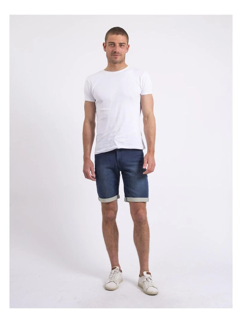 Bermuda en jean BRICO   Bleu foncé