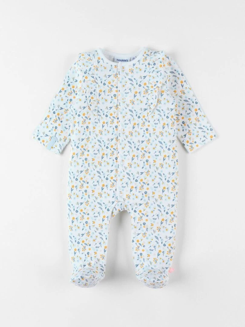 Pyjama 1 pièce fleuri en jersey gaufré Noukie's Multicolore