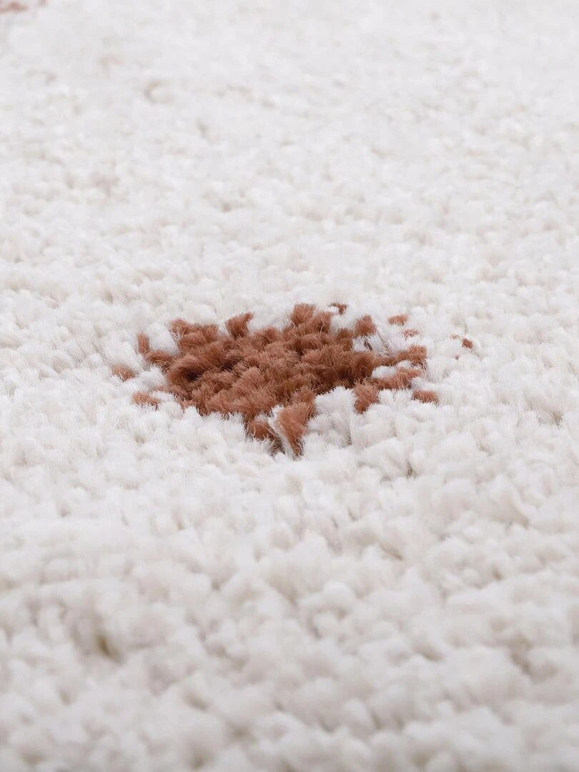 Tapis Rectangulaire Pois Terracotta Wooly (100 X 150 Cm)   Ecru