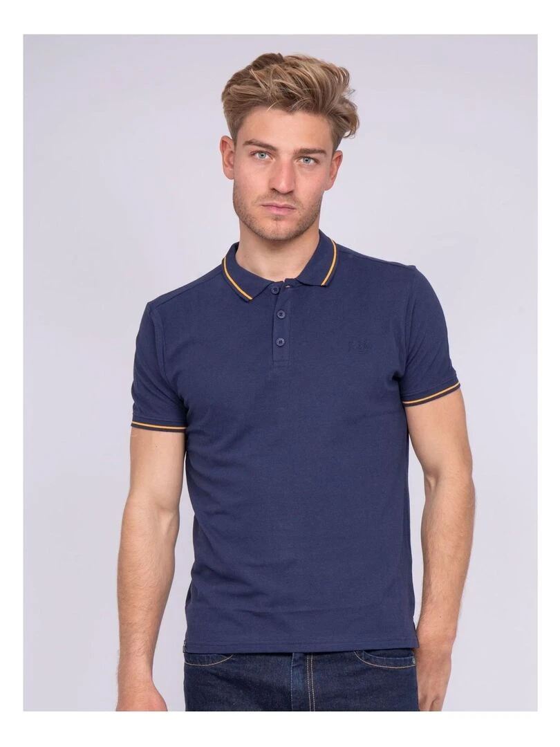 Polo pur coton POPULAR Bleu marine