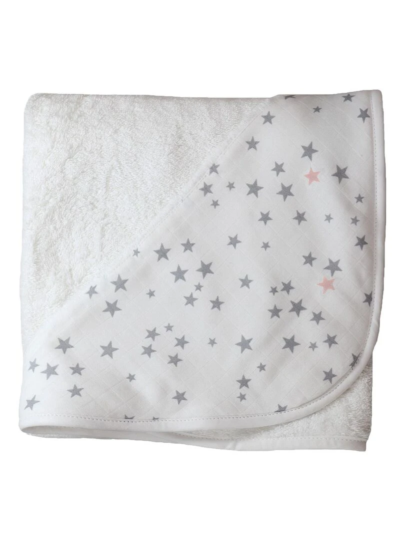 Cape de bain bébé éponge 480gr m² ESTRELAS Blanc