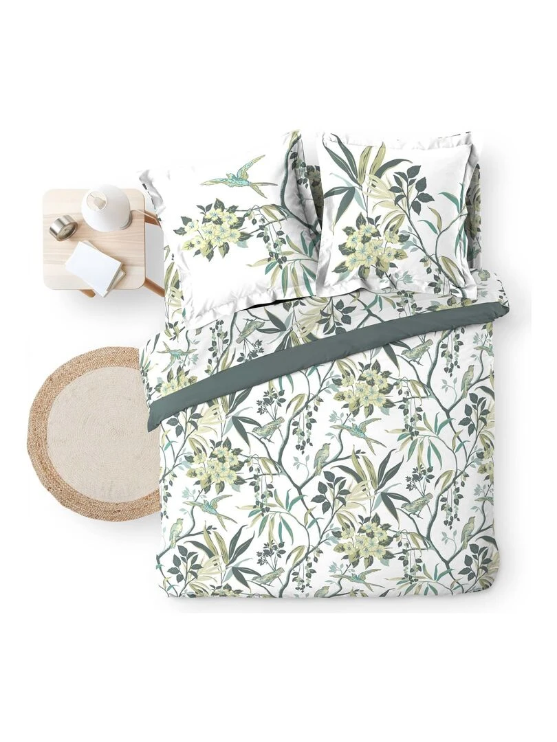 Parure de Drap avec taies d'oreiller Floral constence Vert