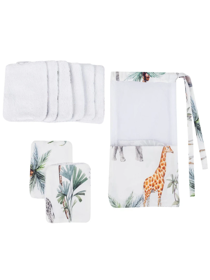Lingettes Bébé Lavables 8 Pièces Safari N/A
