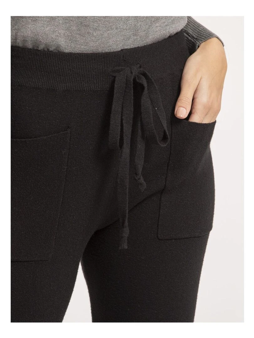 Pantalon jogging en maille ELSA   Noir