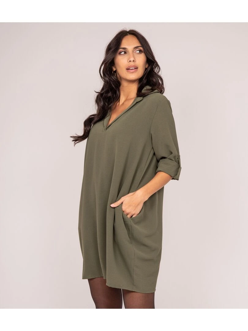 Robe courte ample IMERY Kaki