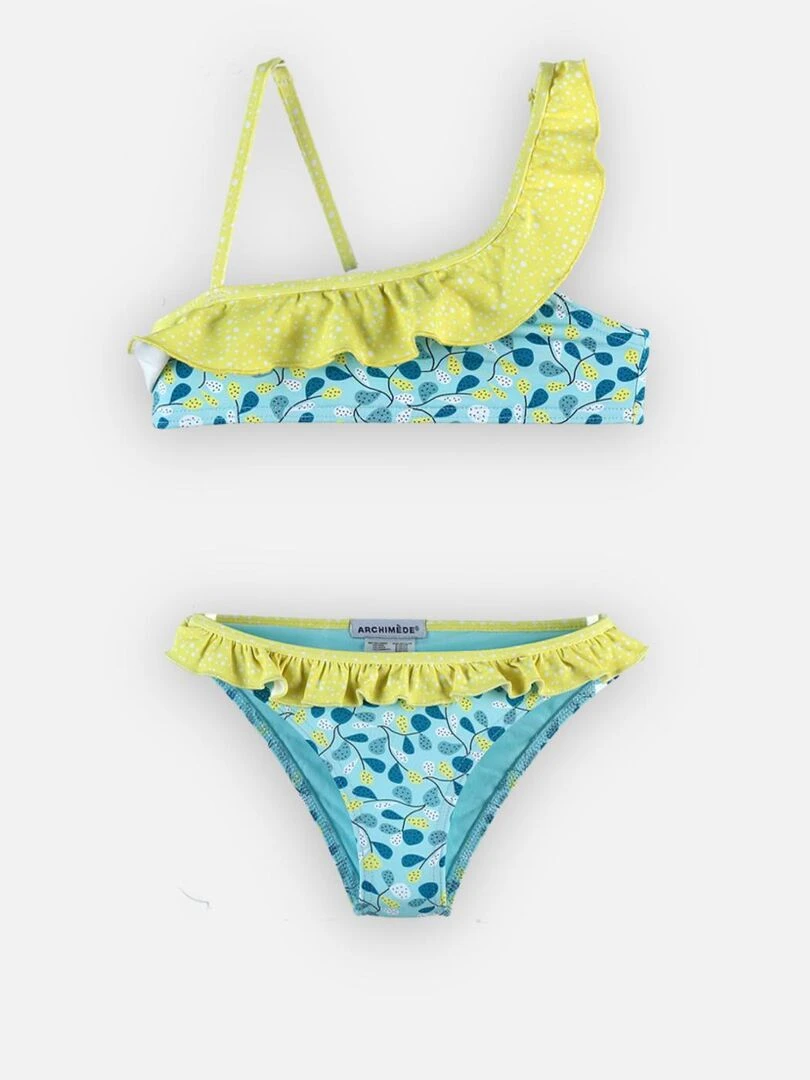 Bikini à imprimés  aqua/citron   Archimède   Bleu
