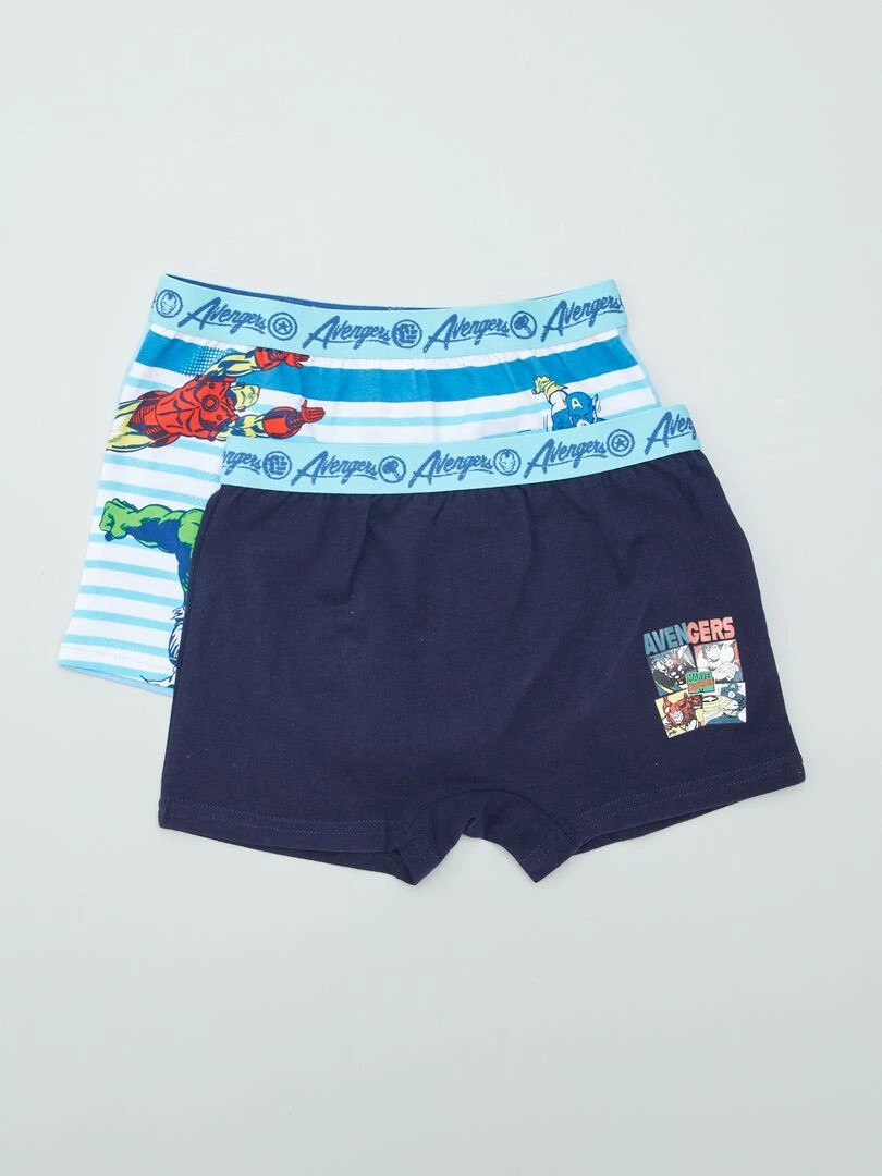 Lot de 2 boxers stretch 'Avengers' 'Marvel' Bleu