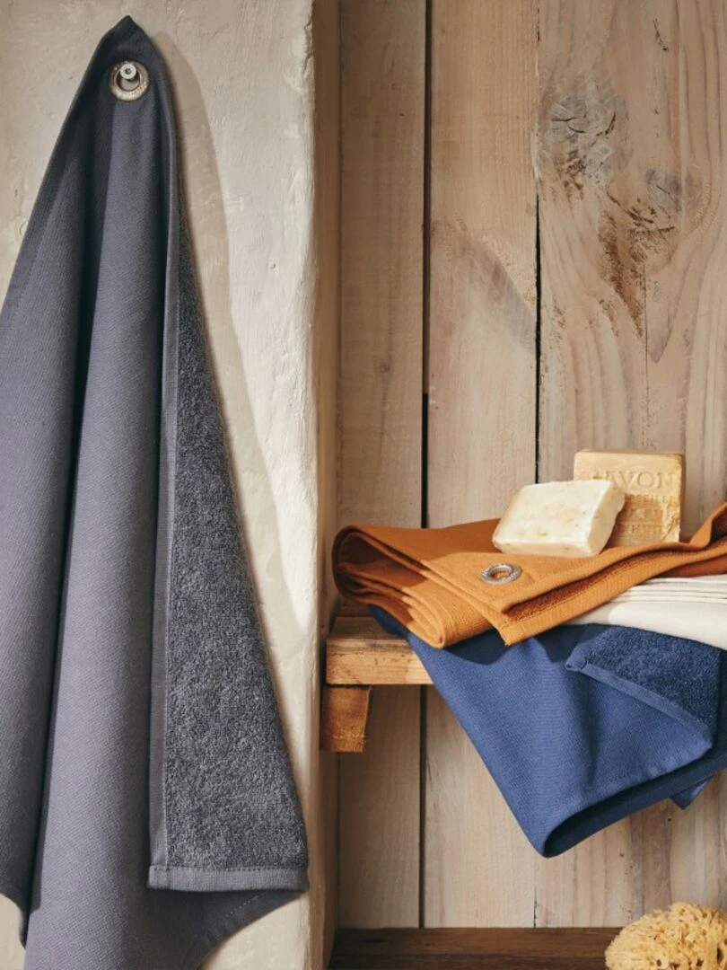 LOT 3 CARRE EPONGE 50x50 MYRTILLE   Bleu nuit