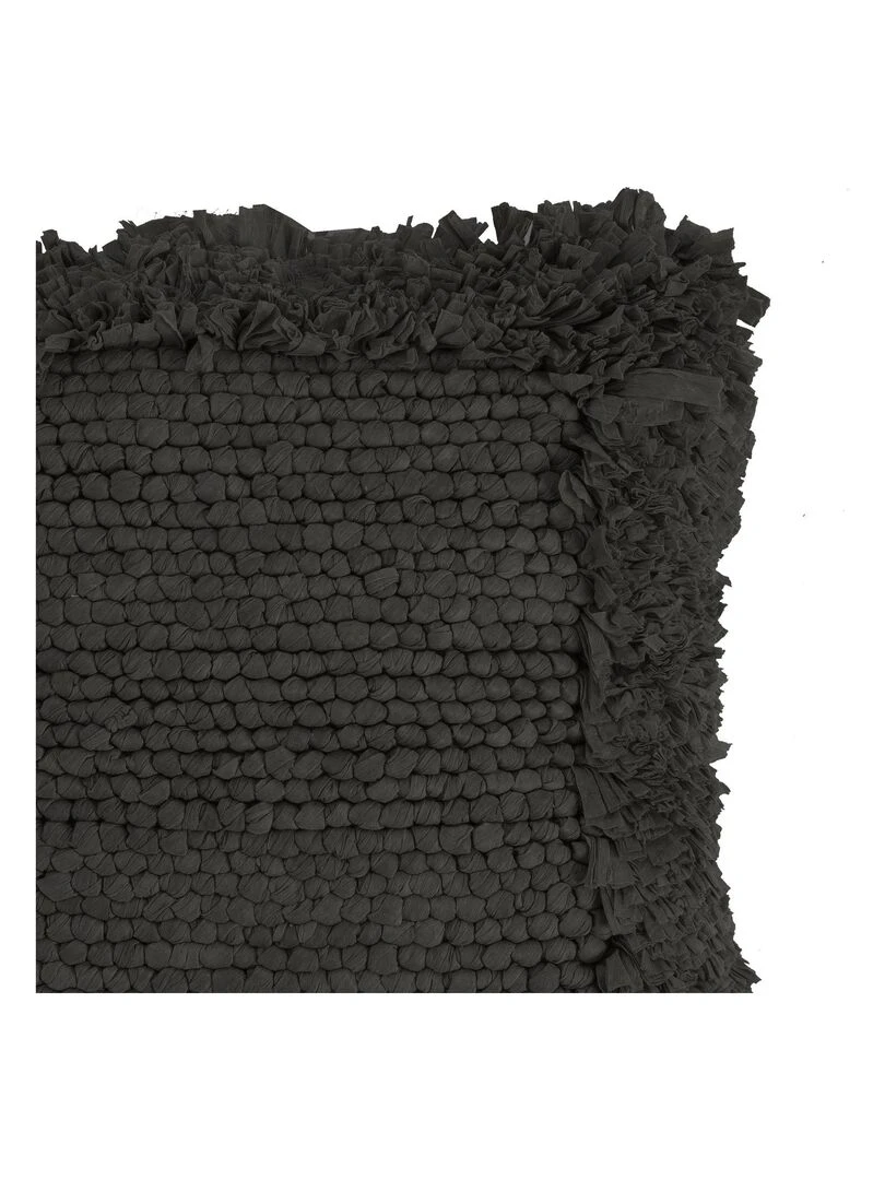 Coussin chindi paper noir en viscose 'Deko&co' Noir