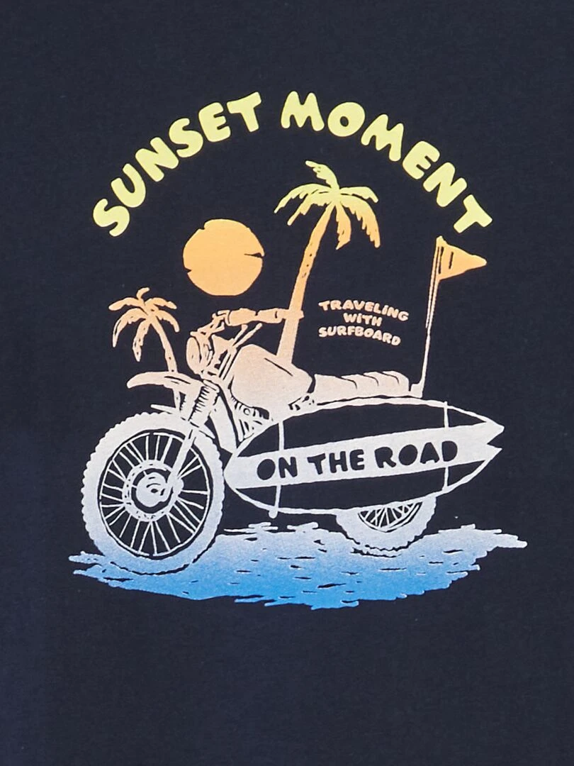 T shirt imprimé Bleu marine