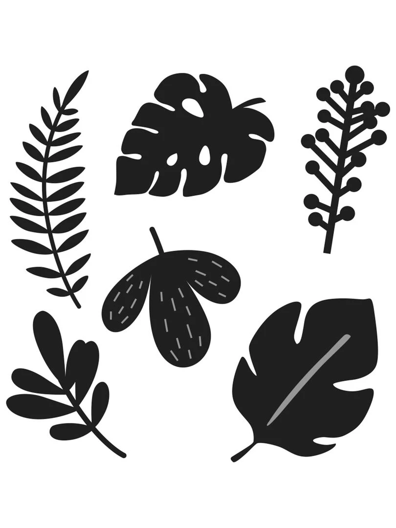 Matrices de découpe 6 minies feuilles tropicales N/A