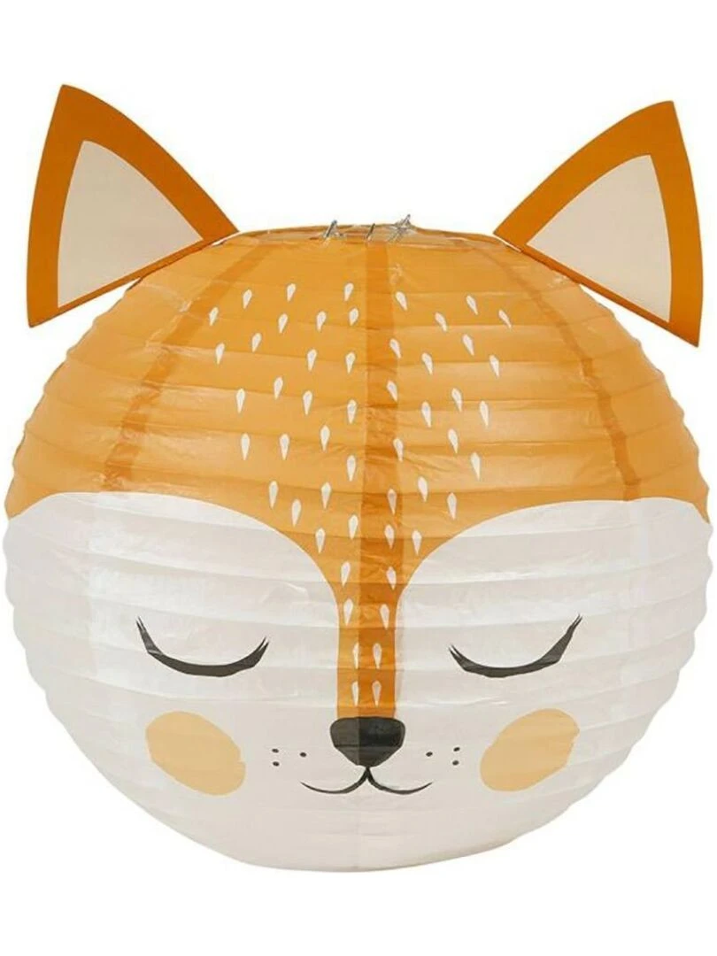 Suspension boule japonaise renard D35 Orange