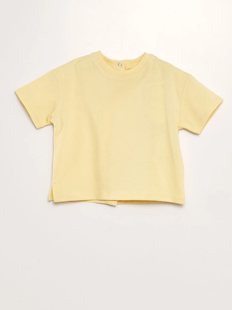 T shirt en coton pressionné au dos Tough Cotton™ Mixte Jaune
