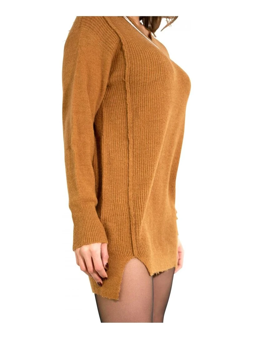 Robe Pull en laine Kebello   Marron