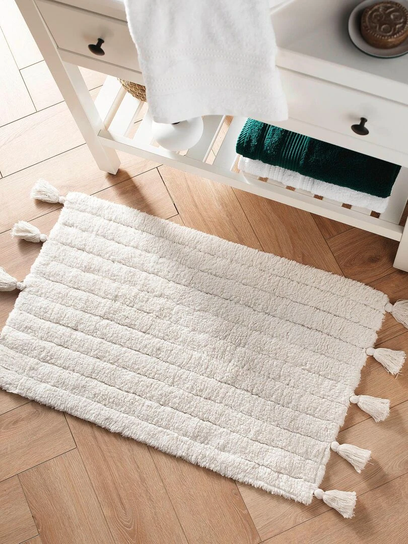 Tapis de bain 50 x 80 cm Minatis   Blanc