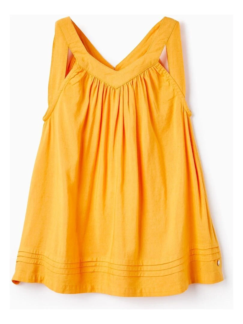 Top En Mélange De Lin Pour Fille manches courtes MATISSE Jaune
