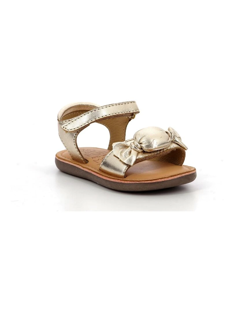 Sandales Cuir Clocandy Doré/or