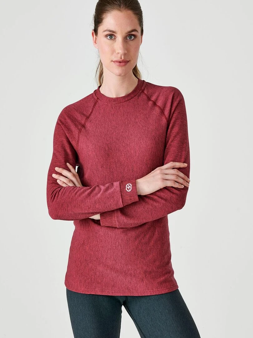 T shirt col rond Comfort Thermolactyl 4 femme DamartSport Rose
