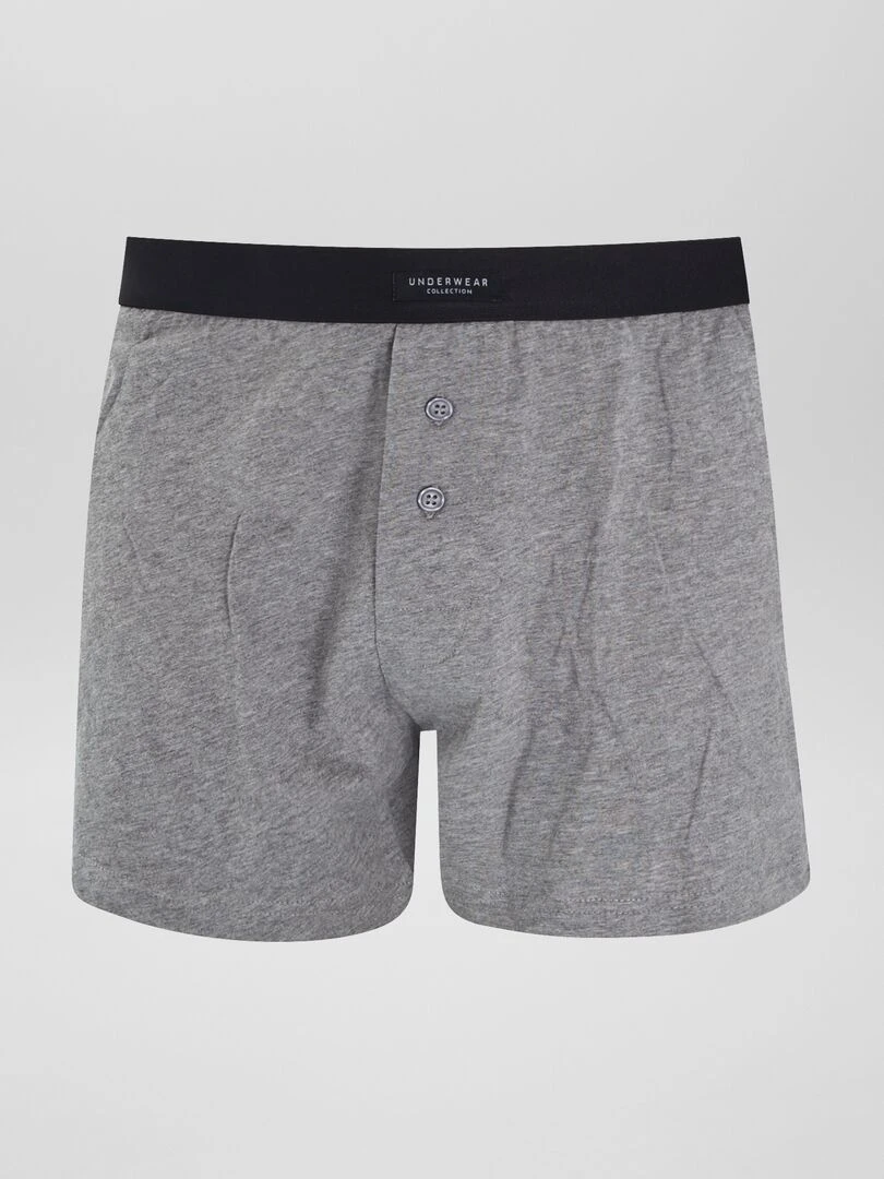 Lot de 3 boxers unis   Gris/noir/blanc