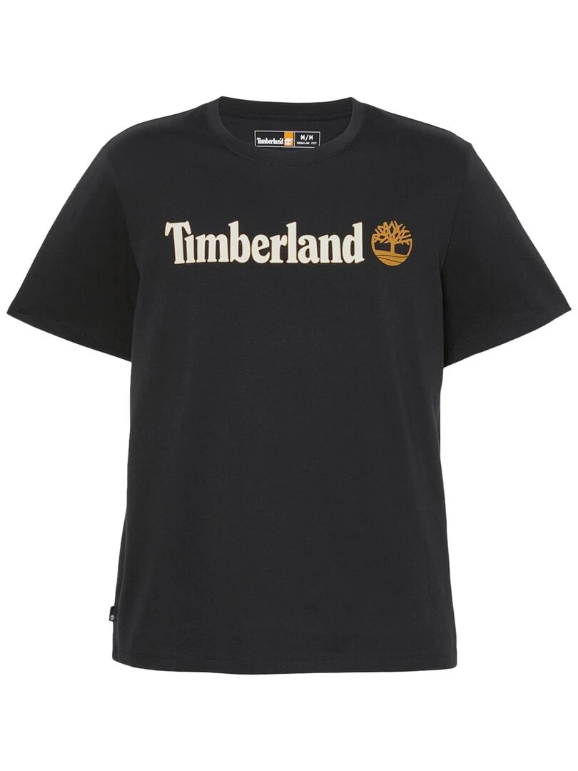 Tee Shirt Timberland Linear Logo Short Sleev   Noir