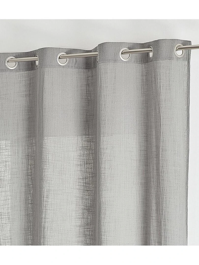 Voilage Effet gaz de coton Gris clair