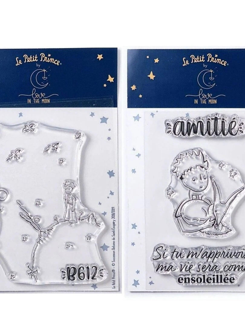 4 Tampons transparents Le Petit Prince Astéroïd et Renard N/A