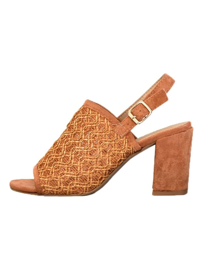 Sandales à talon Kebello   Orange