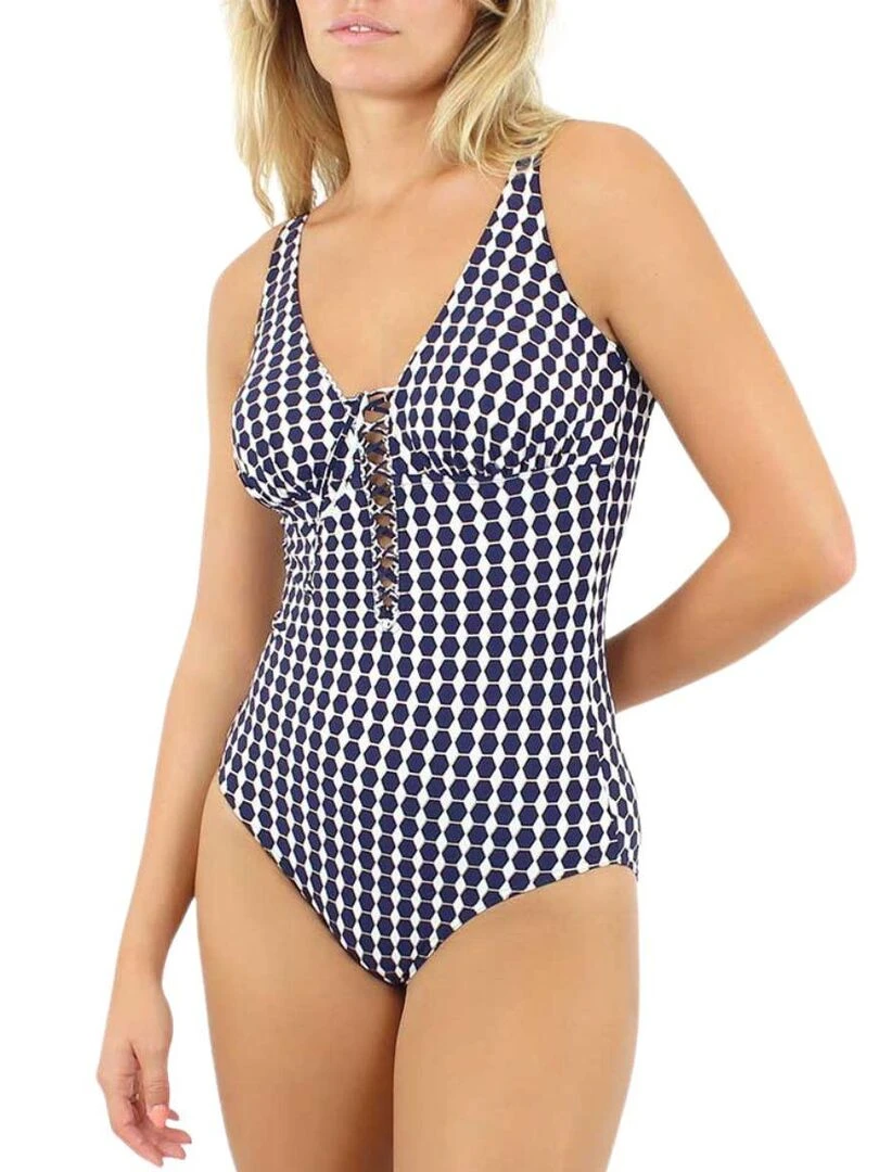 Maillot 1 pièce sans armatures bonnet CDE Brasilia Bleu