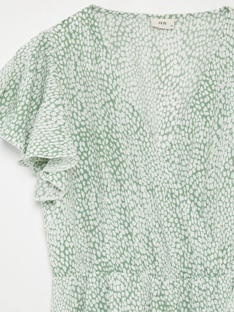 Robe imprimée et volantée 'JDY'   Vert