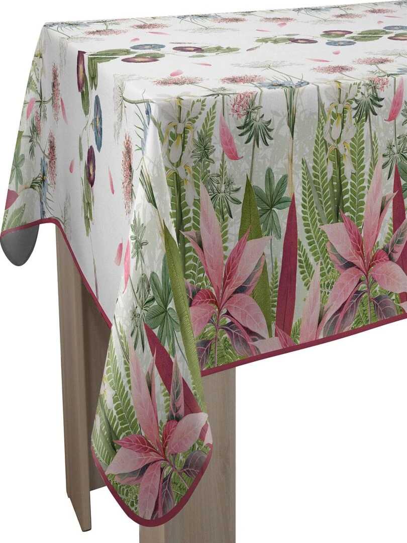 Nappe Anti taches Ipomée Carrée 150 x 150 cm Rose framboise