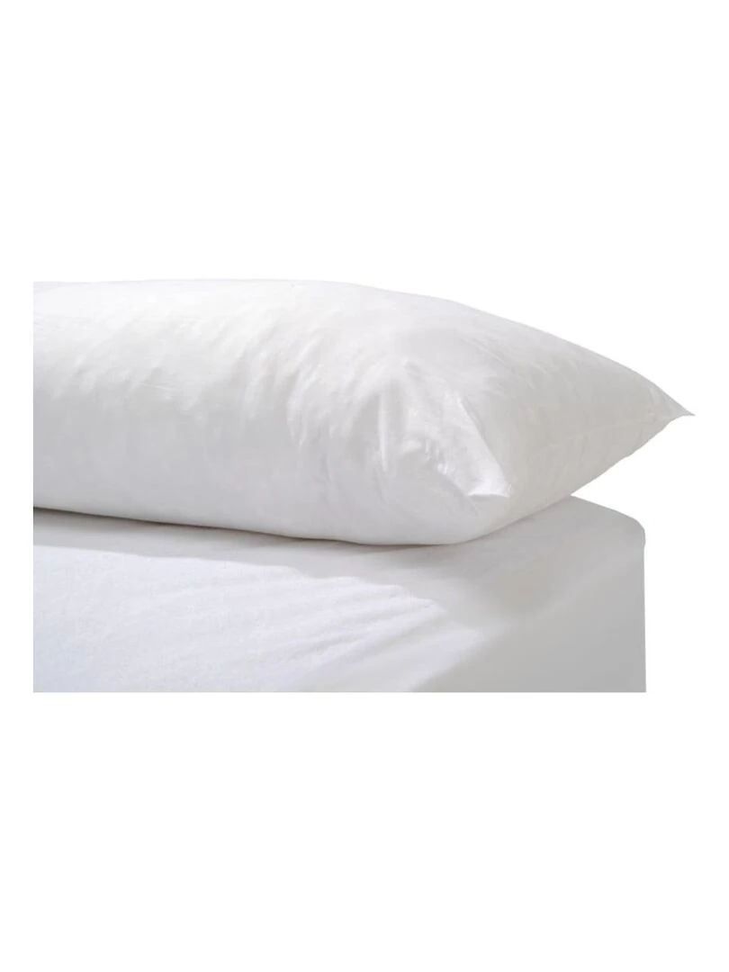 Bleu Câlin   Traversin plat mémoire de forme mixte   Blanc