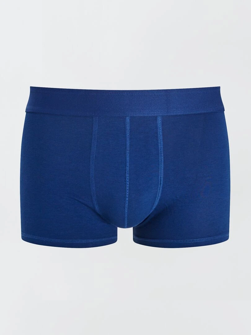 Lot de 3 boxers unis Bleu/rouge/gris