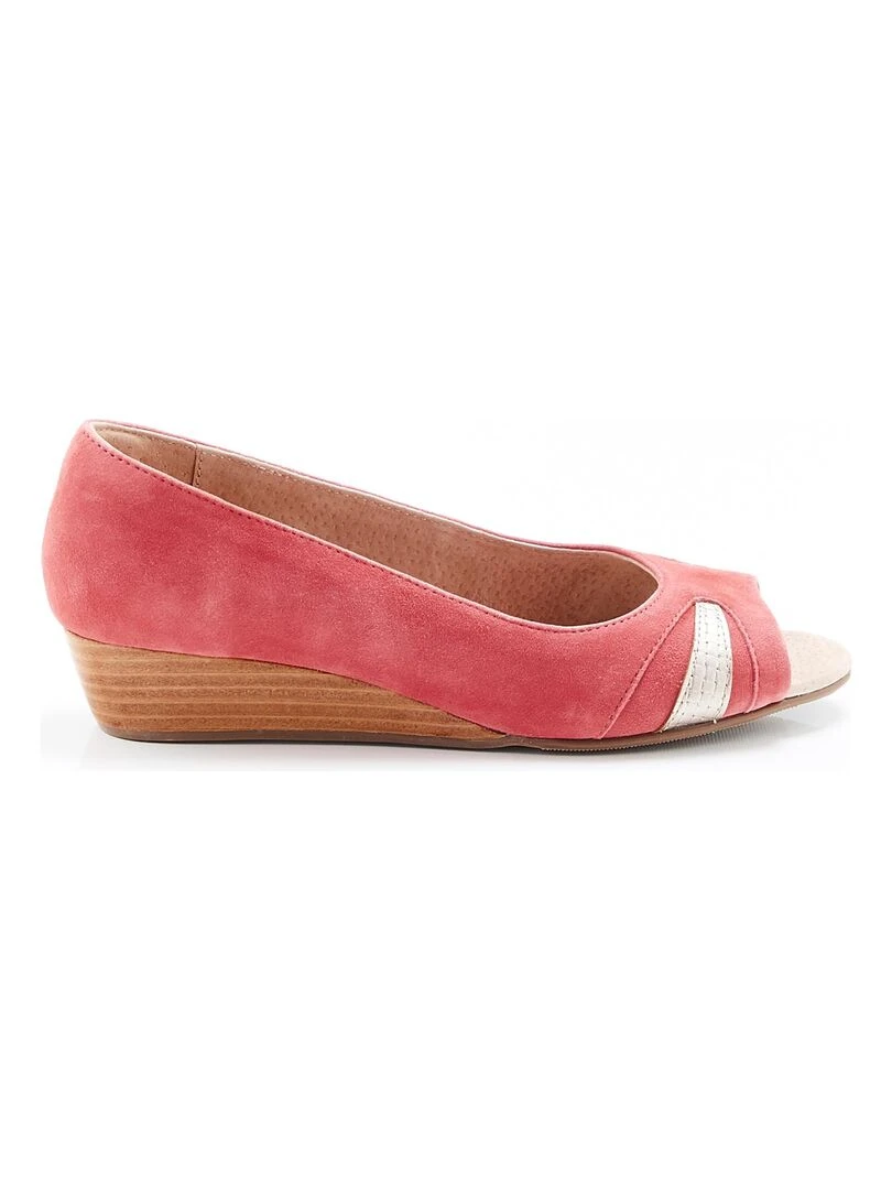 Ballerines bout ouvert   Damart   Rose