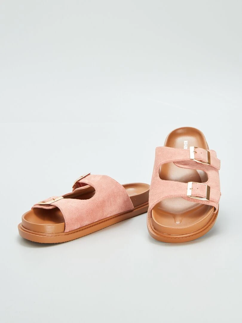 Sandales à double brides   Rose