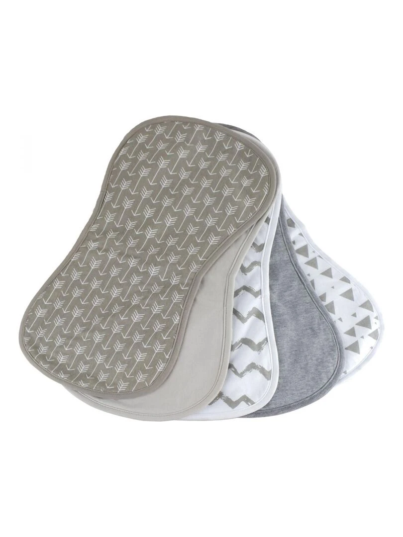 Lot de 20 bavoirs bébé pour épaule 100% coton Monsieur Bébé Multicolore