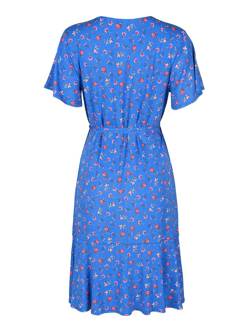 Robe estivale manches courtes Java   Bleu