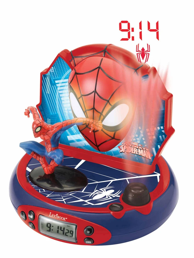 Réveil Projecteur Spiderman En 3d Avec Des Sons De Super héros N/A
