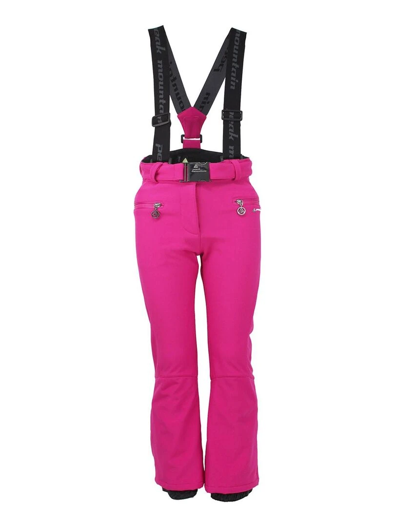 Pantalon de ski softshell fille FAFUZZA PEAK MOUNTAIN Rose fushia