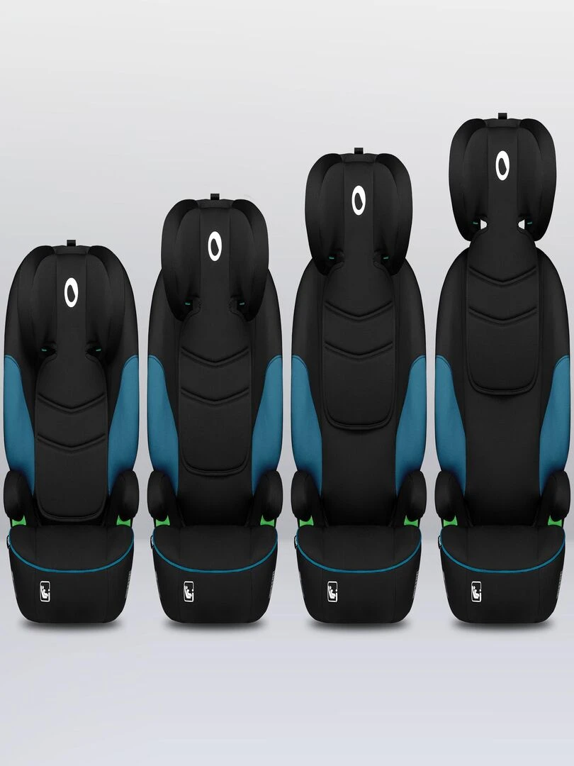LIONELO Lars i Size Siège auto bébé évolutif Groupe 2 3 Vert Noir Bleu