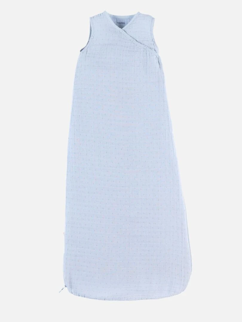 Gigoteuse 100 cm mousseline de coton BIO Bleu