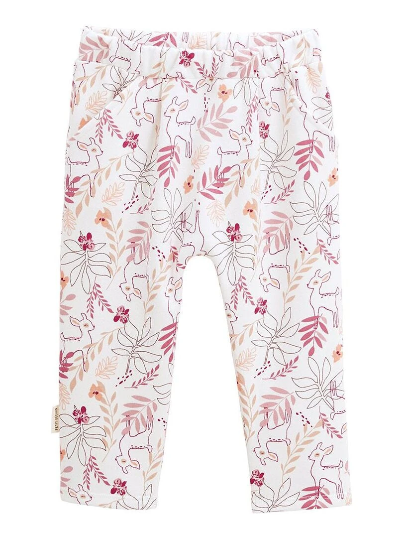 Ensemble bébé sweat shirt et pantalon en molleton Oma Biche   Rose