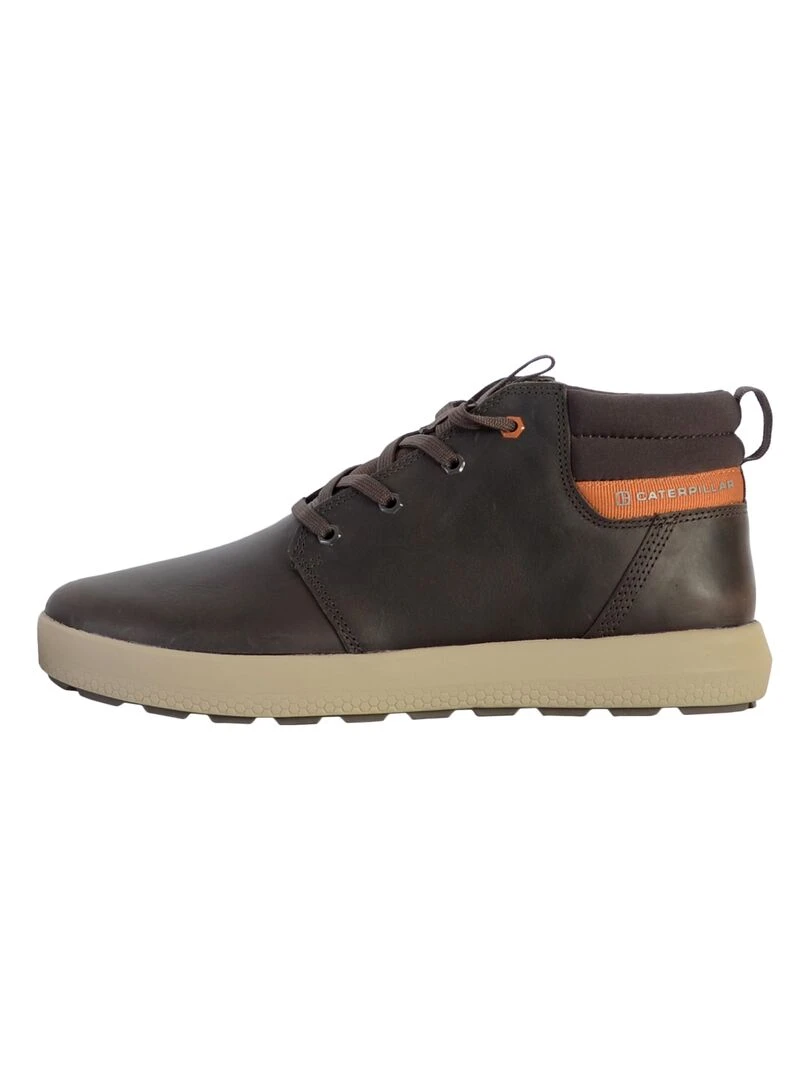 Basket Caterpillar Cuir Proxy Mid Marron